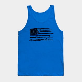 distressed flag medical sinus rhythm Tank Top